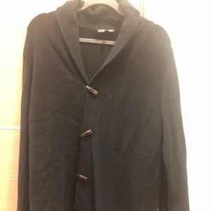 Express Men Button Down Cardigan Black